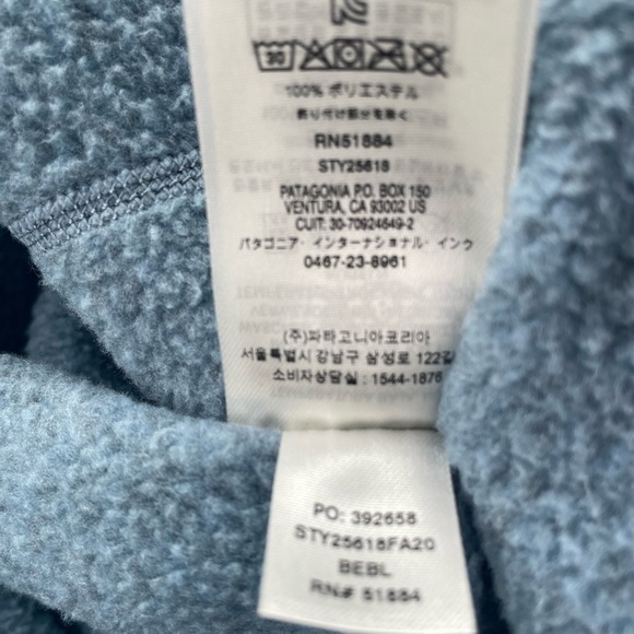 Patagonia Women’s Better Sweater 1/4 Zip Fleece Pullover -Size Medium-Fleck Blue - Picture 2 of 4
